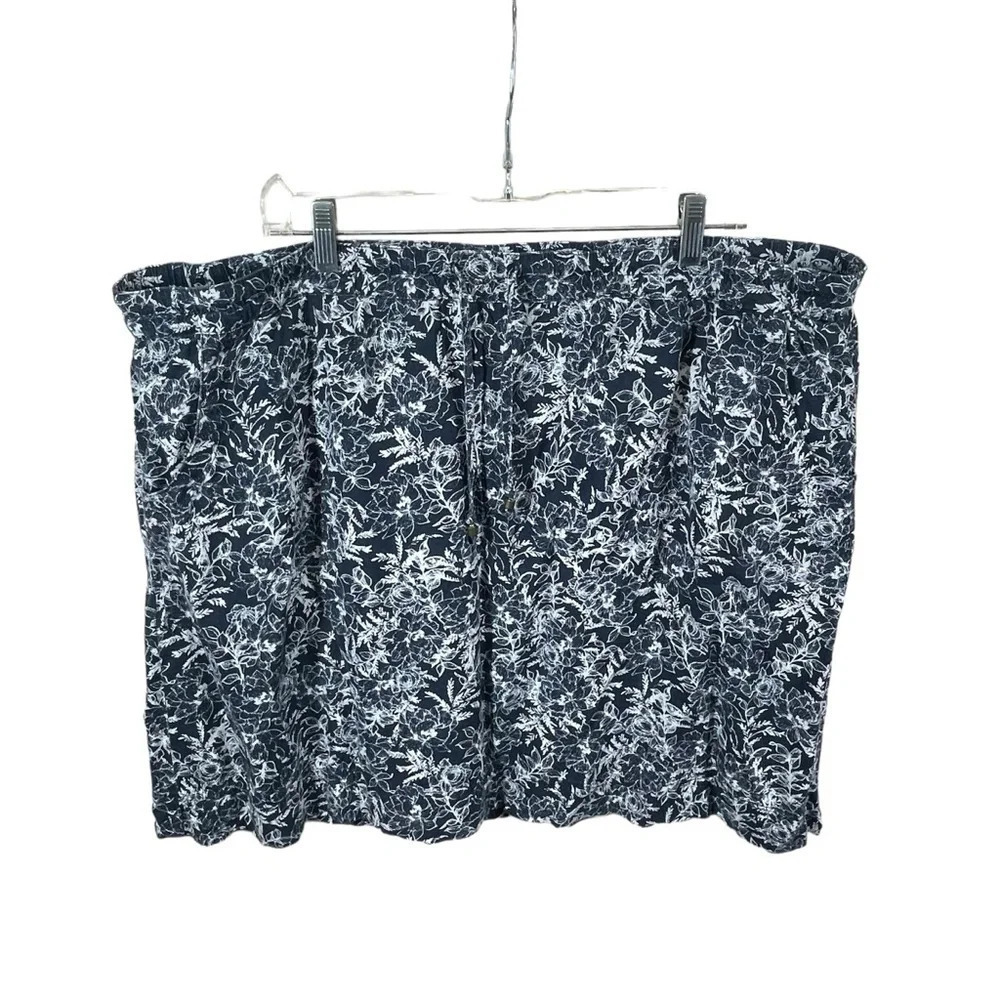 Eddie Bauer Summer Floral Mini Skirt Womens 2x Plus Size Rayon